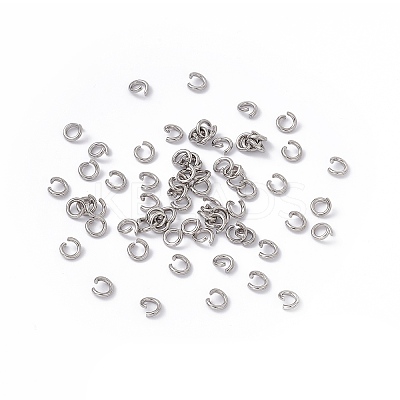 Tarnish Resistant 304 Stainless Steel Open Jump Rings X-STAS-R049-5x1mm-1