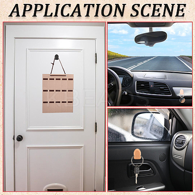 50Pcs 5 Colors Self-adhesive ABS Plastic Car Headrest Hook FIND-CP0002-52-1