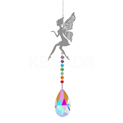 Metal Big Pendant Decorations HJEW-PW0001-007E-1