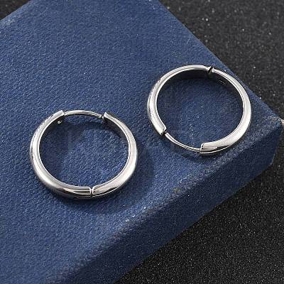 201 Stainless Steel Hoop Earrings LS-EJEW-P304-15A-P-1
