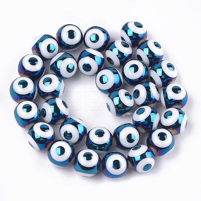 Electroplate Glass Beads Strands EGLA-T012-02B-1