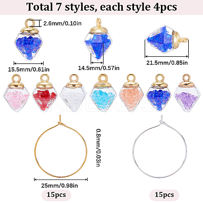 DIY Wine Glass Charm Jewerly Kit GLAA-SC0001-86-1