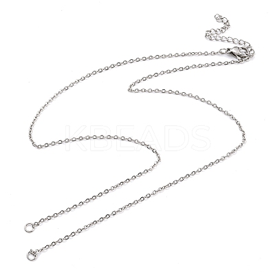 Tarnish Resistant 304 Stainless Steel Cable Chains Necklace Makings AJEW-P119-04A-P-1