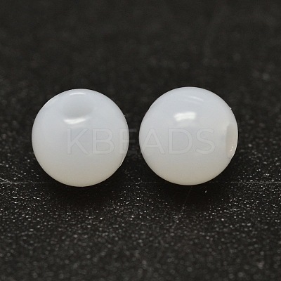 Round Opaque Acrylic Spacer Beads MACR-I036-4mm-06-1