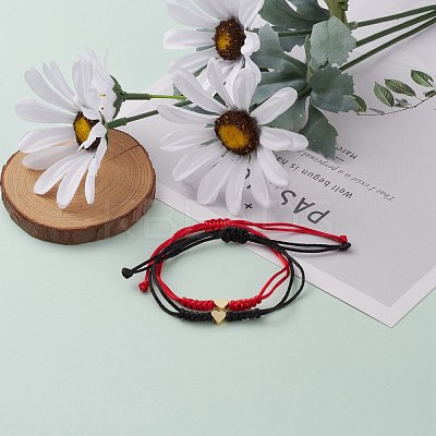 Unisex Adjustable Nylon Thread Braided Bead Bracelets Sets BJEW-JB05832-1