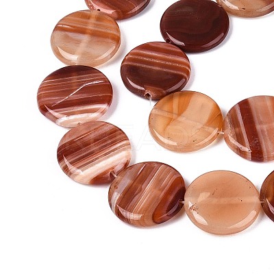 Dyed Natural Red Agate Beads Strands G-T144-56A-01-1