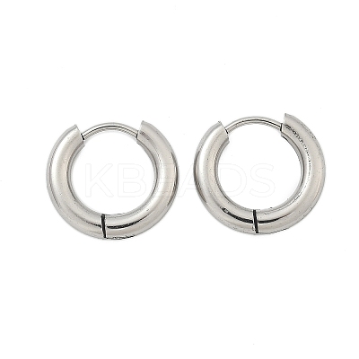 Tarnish Resistant 304 Stainless Steel Huggie Hoop Earrings X-EJEW-F111-16mm-P-1