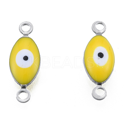 304 Stainless Steel Enamel Connector Charms STAS-N092-179H-1