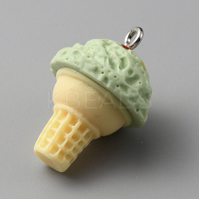 Opaque Resin Imitation Food Pendants RESI-WH0035-44C-1