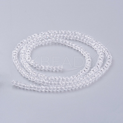 Transparent Glass Beads Strands GLAA-R135-2mm-10-1
