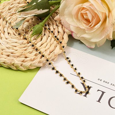 Brass Handmade Glass Beaded   Necklaces NJEW-JN03135-03-1