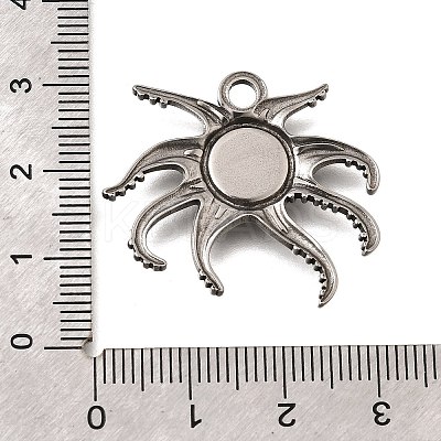 304 Stainless Steel Pendant Cabochon Settings STAS-H477-03C-P-1