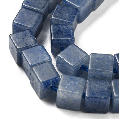 Dyed & Heated Natural Blue Aventurine Beads Strands G-Q1008-B15-1