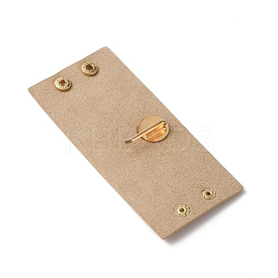 PU Leather Foldable Ponytail Holder Hair Cuff OHAR-WH0021-28B-1