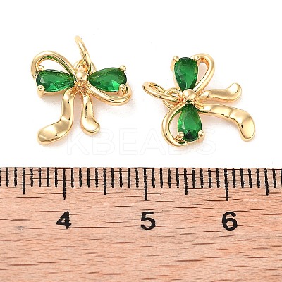 Brass Micro Pave Cubic Zirconia Pendants KK-B102-12G-02-1