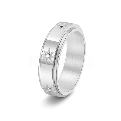 Rotatable Stainless Steel Finger Ring PW-WGC6D1D-22-1