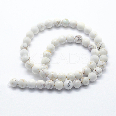 Natural Magnesite Beads Strands X-G-I199-27-10mm-1