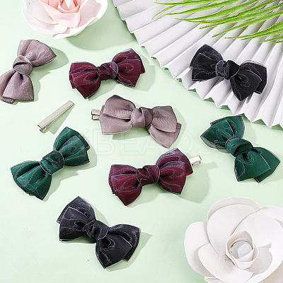 8Pcs 4 Colors Handmade Organza Bowknot DIY-FG0004-32-1