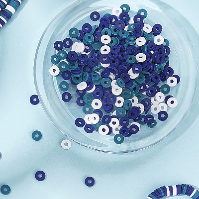 15Strands Handmade Polymer Clay Beads Strands CLAY-PA0001-07A-1