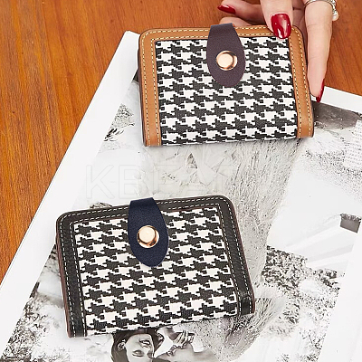 4 Sets 2 Colors PU Imitation Leather Sew on Bag Snap Buckle FIND-GF0005-45-1