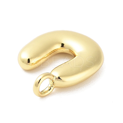 Rack Plating Brass Balloon Letter Pendants KK-C050-01G-U-1