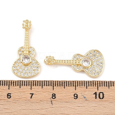 Brass Micro Pave Cubic Zirconia Pendants KK-C248-15G-1