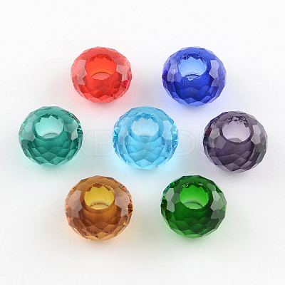 120 Faceted Glass European Beads GPDL-R014-M-1