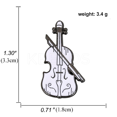 Musical Instruments White Enamel Pins PW23080523762-1