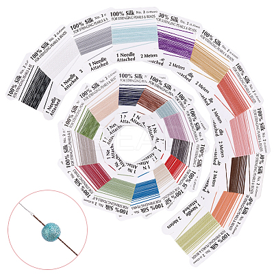 24Pcs 24 Colors Pure Silk Cord OCOR-BBC0001-05-1