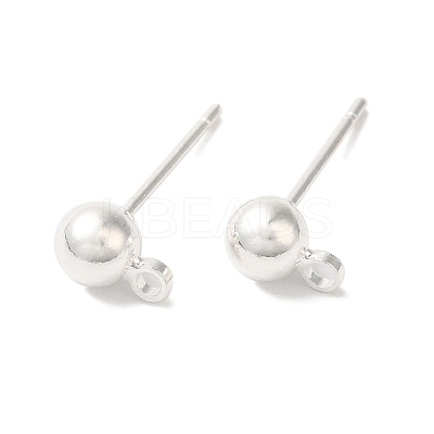 Brass Studs Earrings Finding KK-K383-03B-S-1