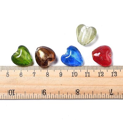 Handmade Silver Foil Glass Beads SLH15MMY-1-1