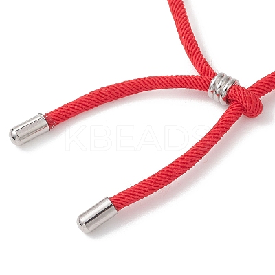 Nylon Round Cord Slider Bracelet Makings AJEW-JB01516-01-1