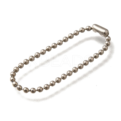 Brass Ball Chain Bracelets for Women Men BJEW-M059-01P-1