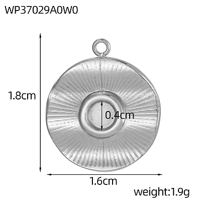 304 Stainless Steel Pendant Cabochon Settings STAS-OY010-28P-1