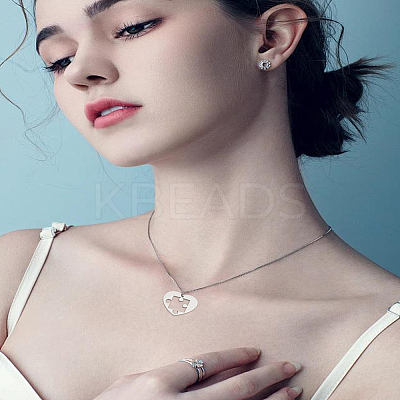 1 Set 304 Stainless Steel Split Pendants STAS-LP0004-22-1
