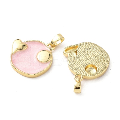 Brass Enamel Pendants KK-P334-03G-01-1