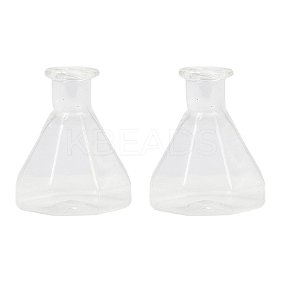 Transparent Glass Beads Containers GLAA-G123-03-1