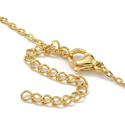 Brass Pave Colorful Cubic Zirconia Peach Heart Pendant Necklaces for Women NJEW-Q346-04G-02-1