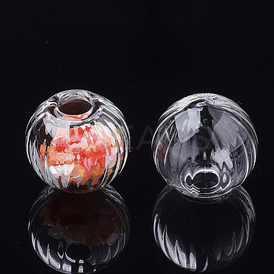 Handmade One Hole Blown Glass Globe Bottles BLOW-T001-03-1