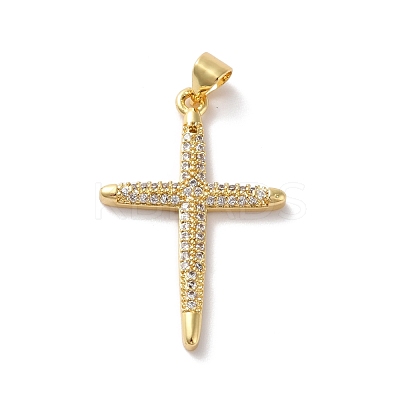 Rack Plating Brass Micro Pave Cubic Zirconia Pendants KK-A160-17G-1
