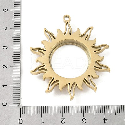 Ion Plating(IP) 304 Stainless Stee Locket Pendants STAS-S132-08G-01-1