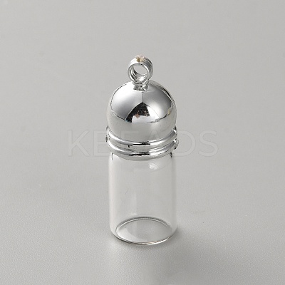 Clear Glass Wish Bottle Pendants FIND-WH0432-82A-P-1