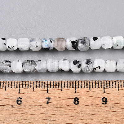 Natural Rainbow Moonstone Beads Strands G-T141-66-1