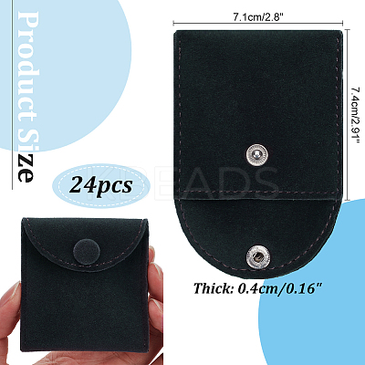 Velvet Jewelry Flap Pouches with Snap Button TP-WH0007-10B-1