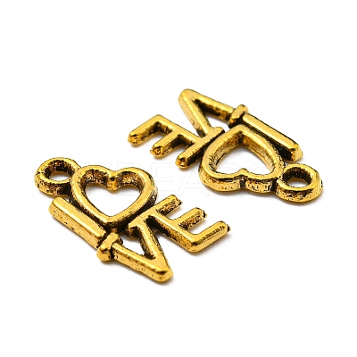 For Valentine's Day Tibetan Style Alloy Antique Golden Charms LS-GLF0299Y-1