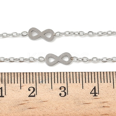 304 Stainless Steel Link Chain Necklaces for Women Men NJEW-K292-01H-P-1