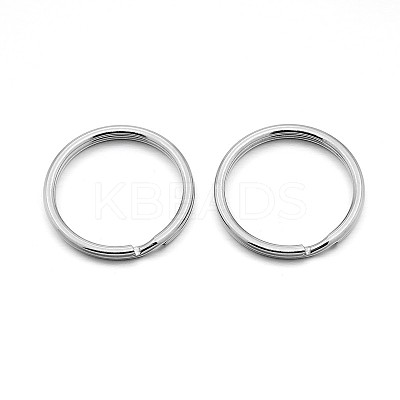 Tarnish Resistant Original Color 304 Stainless Steel Split Key Ring Clasps for Keychain Making STAS-E083-17P-1