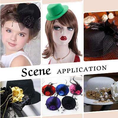12Pcs 3 Styles EVA Cloth Mini Hat Fascinator Base AJEW-BC0007-02-1
