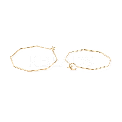 Ion Plating(IP) 316 Stainless Steel Hoop Earrings Findings STAS-C029-02G-1