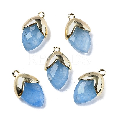 Natural Dyed Jade Imitation Aquamarine Pendants G-U019-03A-10-1